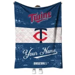 customized minnesota twins snoopy victory navy white quilt blanket best selling