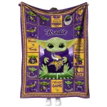 customized minnesota vikings yody baby pattern purple quilt blanket best selling