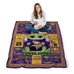 customized minnesota vikings yody baby pattern purple quilt blanket best selling