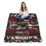 customized minnesota wild layered florals red white quilt blanket best selling