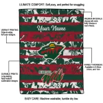 customized minnesota wild layered florals red white quilt blanket best selling