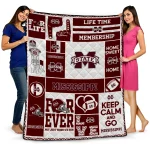 Customized Mississippi State Bulldogs Helmet Passion Maroon Quilt Blanket 1 customized mississippi state bulldogs helmet passion maroon quilt blanket best selling