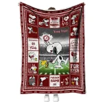 customized mississippi state bulldogs snoopy coach maroon quilt blanket best selling
