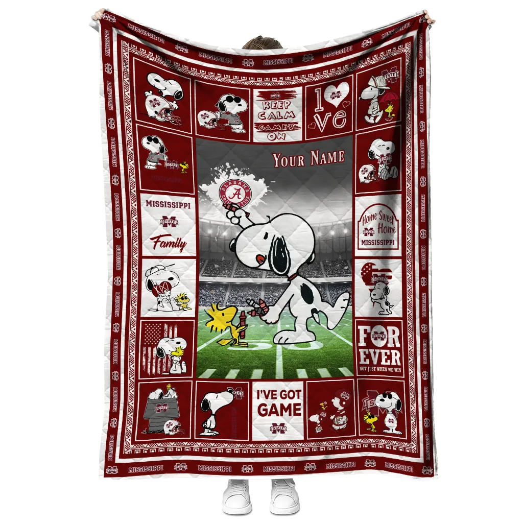 customized mississippi state bulldogs snoopy coach maroon quilt blanket fashion forward customized mississippi state bulldogs snoopy coach maroon quilt blanket fashion forward