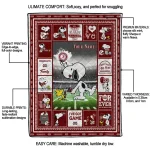 customized mississippi state bulldogs snoopy coach maroon quilt blanket best selling