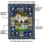 customized navy midshipmen snoopy coach blue quilt blanket best selling