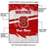 customized nc state wolfpack brushstroke layers red quilt blanket best selling