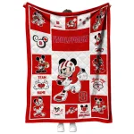 customized nc state wolfpack mickey crimson red white quilt blanket best selling