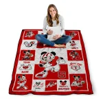 customized nc state wolfpack mickey crimson red white quilt blanket best selling