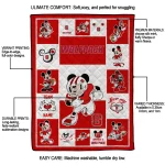 customized nc state wolfpack mickey crimson red white quilt blanket best selling
