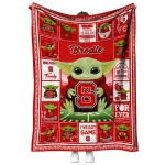 customized nc state wolfpack yody baby pattern red quilt blanket best selling