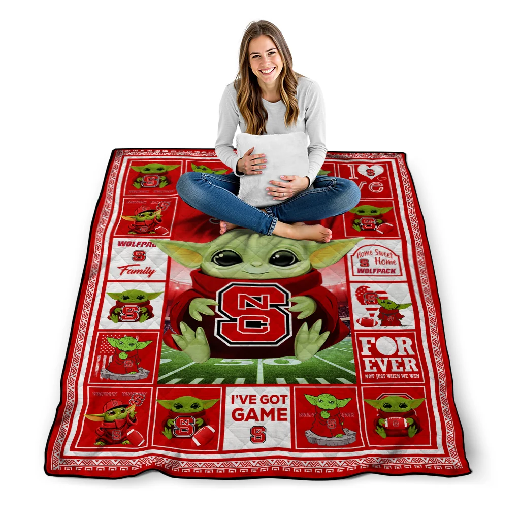 customized nc state wolfpack yody baby pattern red quilt blanket high quality customized nc state wolfpack yody baby pattern red quilt blanket high quality