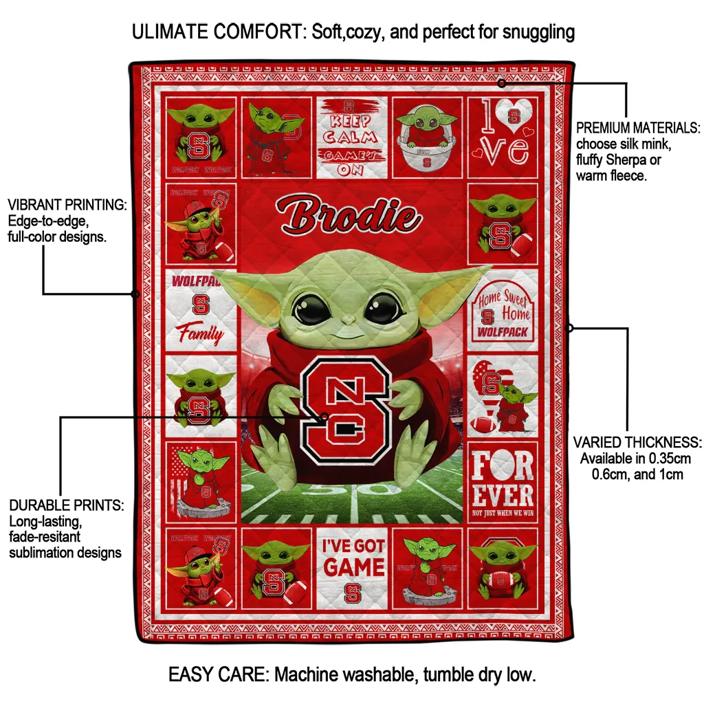 customized nc state wolfpack yody baby pattern red quilt blanket latest model customized nc state wolfpack yody baby pattern red quilt blanket latest model