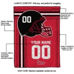 customized nebraska cornhuskers helmet theme red quilt blanket best selling