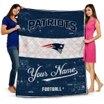 Customized New England Patriots Hibiscus Burst Blue White Quilt Blanket 1 customized new england patriots hibiscus burst blue white quilt blanket best selling