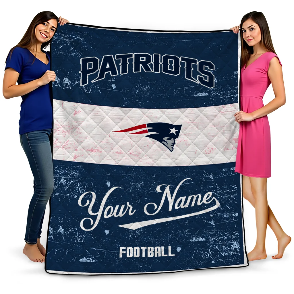 customized new england patriots hibiscus burst blue white quilt blanket best selling customized new england patriots hibiscus burst blue white quilt blanket best selling