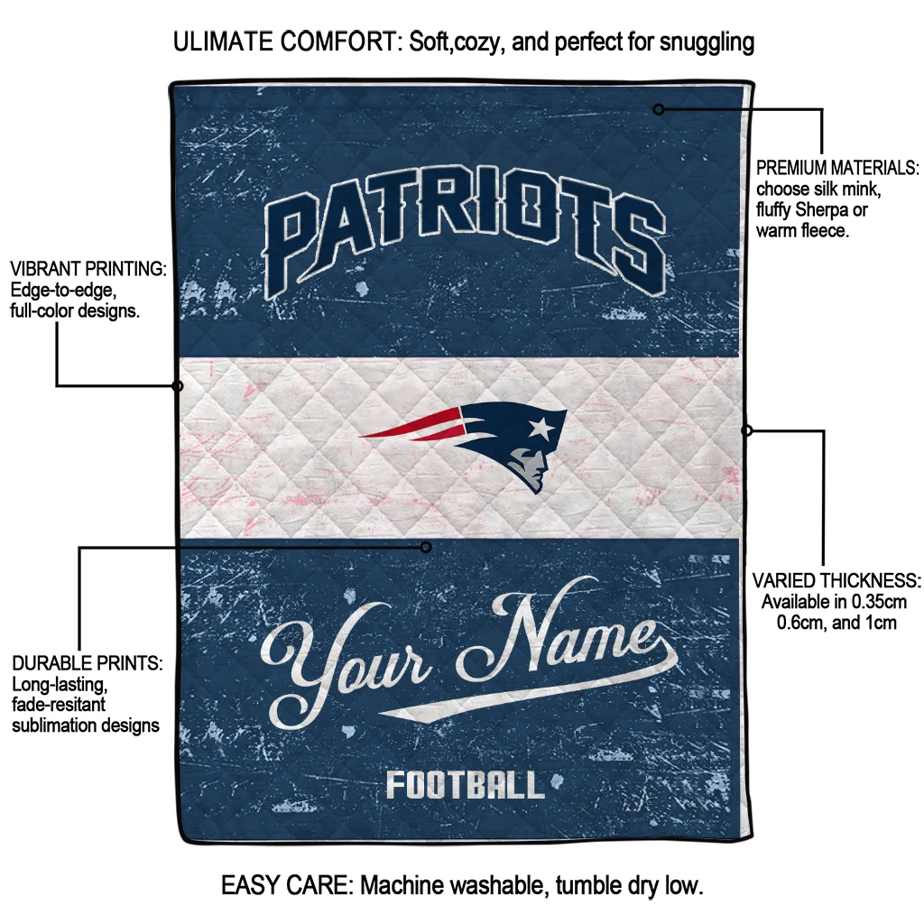 customized new england patriots hibiscus burst blue white quilt blanket latest model customized new england patriots hibiscus burst blue white quilt blanket latest model