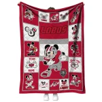 customized new mexico lobos mickey crimson red white quilt blanket best selling