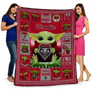 customized new mexico lobos yody baby pattern red quilt blanket best selling