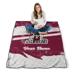 customized new mexico state aggies brushstroke layers crimson quilt blanket best selling