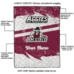 customized new mexico state aggies brushstroke layers crimson quilt blanket best selling