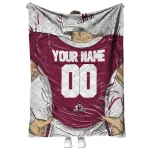customized new mexico state aggies player sketch crimson gray quilt blanket best selling