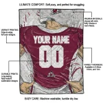 customized new mexico state aggies player sketch crimson gray quilt blanket best selling