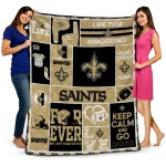 customized new orleans saints helmet passion gold quilt blanket best selling