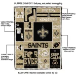 customized new orleans saints helmet passion gold quilt blanket best selling