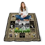 customized new orleans saints snoopy coach gold quilt blanket best selling