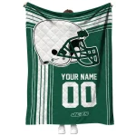 customized new york jets helmet theme green quilt blanket best selling