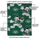 customized new york jets mickey football green quilt blanket best selling