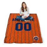 customized new york mets pin dot quilt blanket best selling