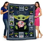 customized new york yankees yody baby motif navy quilt blanket best selling
