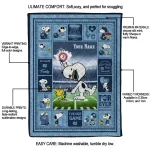 customized north carolina tar heels snoopy coach light blue quilt blanket best selling