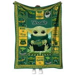 customized north dakota state bison yody baby pattern green quilt blanket best selling