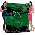 customized north texas mean green brushstroke layers green quilt blanket best selling