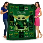 customized north texas mean green yody baby pattern green quilt blanket best selling