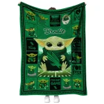customized north texas mean green yody baby pattern green quilt blanket best selling