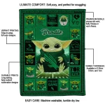 customized north texas mean green yody baby pattern green quilt blanket best selling