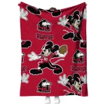 customized northern illinois huskies mickey football red quilt blanket best selling