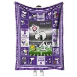 customized northwestern wildcats snoopy coach purple quilt blanket best selling
