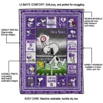customized northwestern wildcats snoopy coach purple quilt blanket best selling
