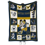 customized notre dame fighting irish mickey crimson navy white quilt blanket best selling