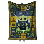 customized notre dame fighting irish yody baby pattern navy quilt blanket best selling