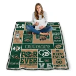 customized ohio bobcats helmet passion green quilt blanket best selling