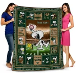 customized ohio bobcats snoopy coach green quilt blanket best selling