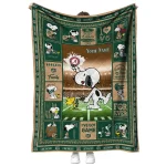 customized ohio bobcats snoopy coach green quilt blanket best selling