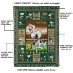 customized ohio bobcats snoopy coach green quilt blanket best selling