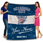 Customized Oklahoma City Thunder Helmet Fan Blue White Quilt Blanket 1 customized oklahoma city thunder helmet fan blue white quilt blanket best selling
